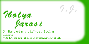 ibolya jarosi business card